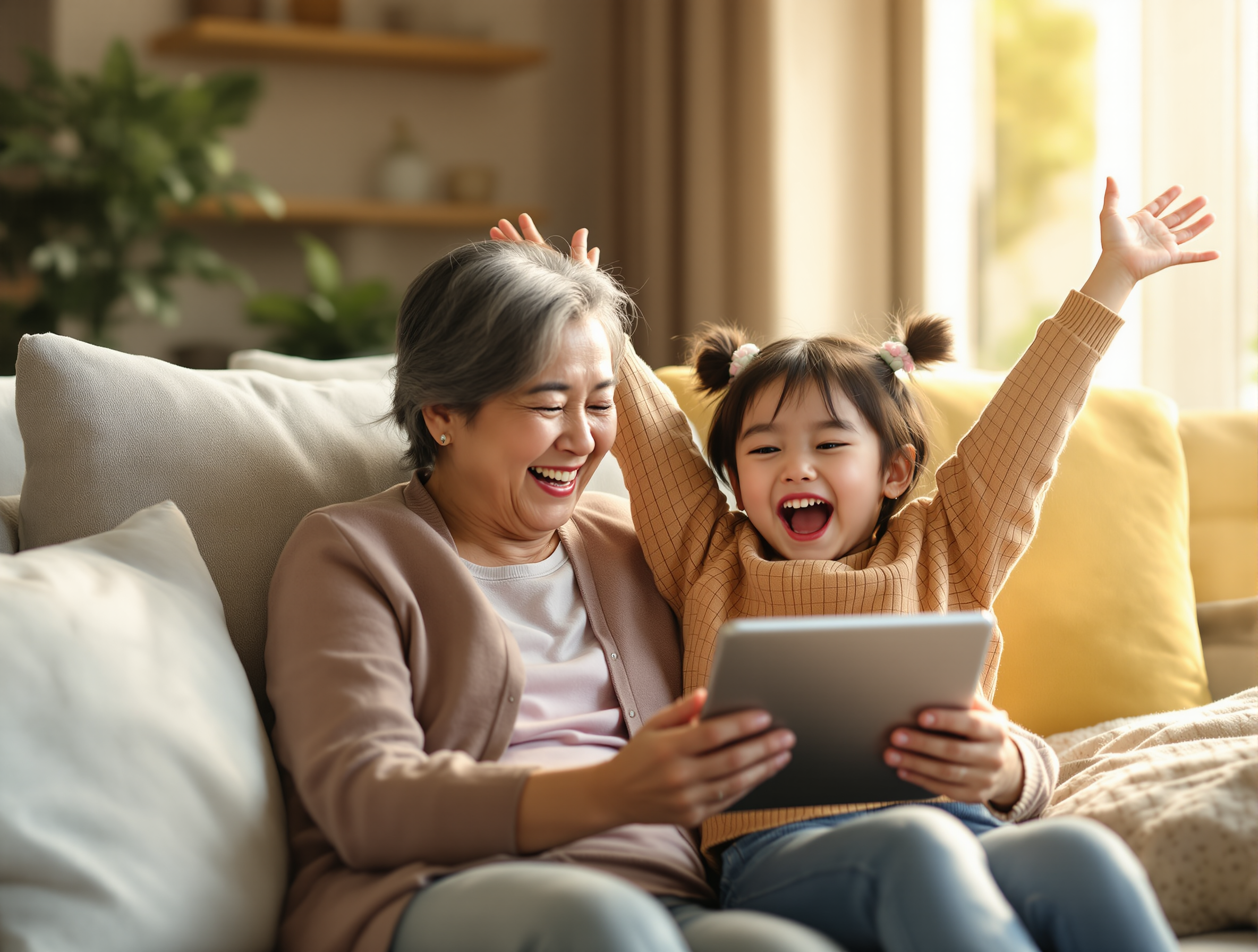 A family celebrating a reading success together